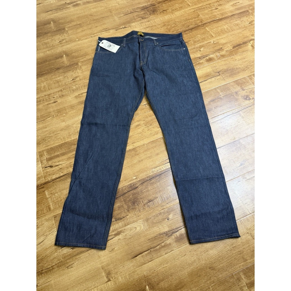 NWT Brave Star Selvege Jeans Mens 40x37 Dark Denim The Regular Taper